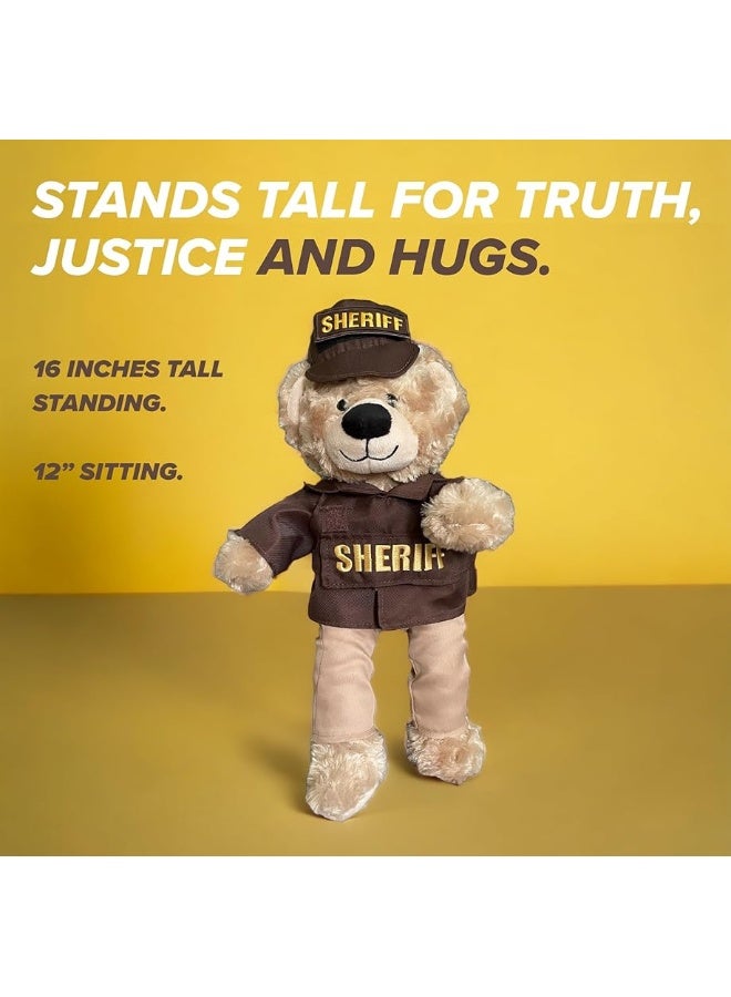 ZZZ Bears Military and Police Teddy Bears Plush Toys to Honor, Protect and Cuddle at Bedtime (Sheriff Uniform)