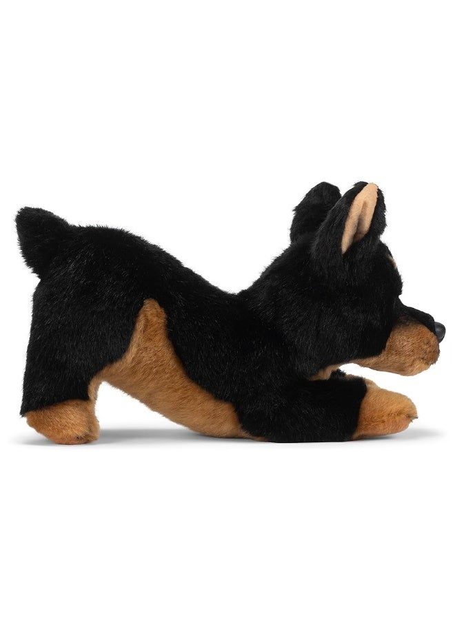 DEMDACO Doberman Pinscher Dog Black and Tan 10 inch Children's Soft Plush Stuffed Animal Toy