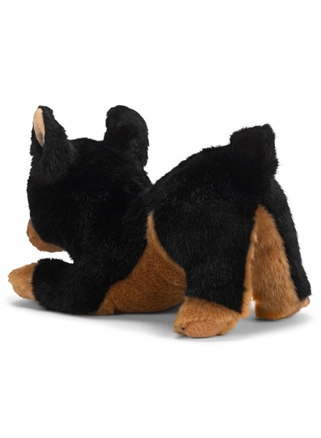 DEMDACO Doberman Pinscher Dog Black and Tan 10 inch Children's Soft Plush Stuffed Animal Toy