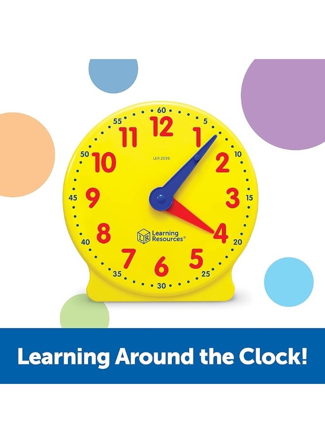 Learning Resources Big Time Student Clock, Teaching & Demonstration Clock, Develops Time and Early Math Skills, Ages 5+, Clock for Learning, 12 Hour,Back to School Gifts