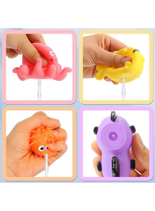 Shindel 16PCS Bath Toys, Baby Kids Floating Animal Toys Pool Toy Set Fishing Net Clockwork Swimming Toys, Pool Toys for Toddlers Age 2-4 Pool Bath Time for Infant Girls Boys