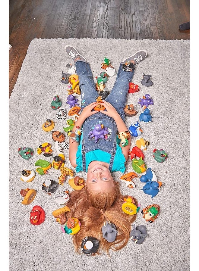 Wild Republic Rubber Ducks, Bath Toys, Kids Gifts, Pool Toys, Water Toys, Peacock, 4