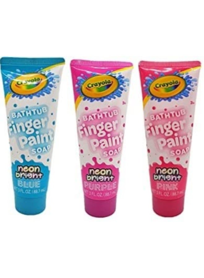 Crayola Neon Bright Bathtub Finger Paint Soap (Set Of 3)