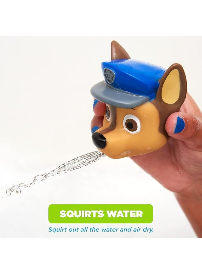Nickelodeon's PAW Patrol Chase, Marshall, Rubble, and Skye Squirt Toy Set for Childrens' Bath Time Fun, Multicolor, 4 Piece