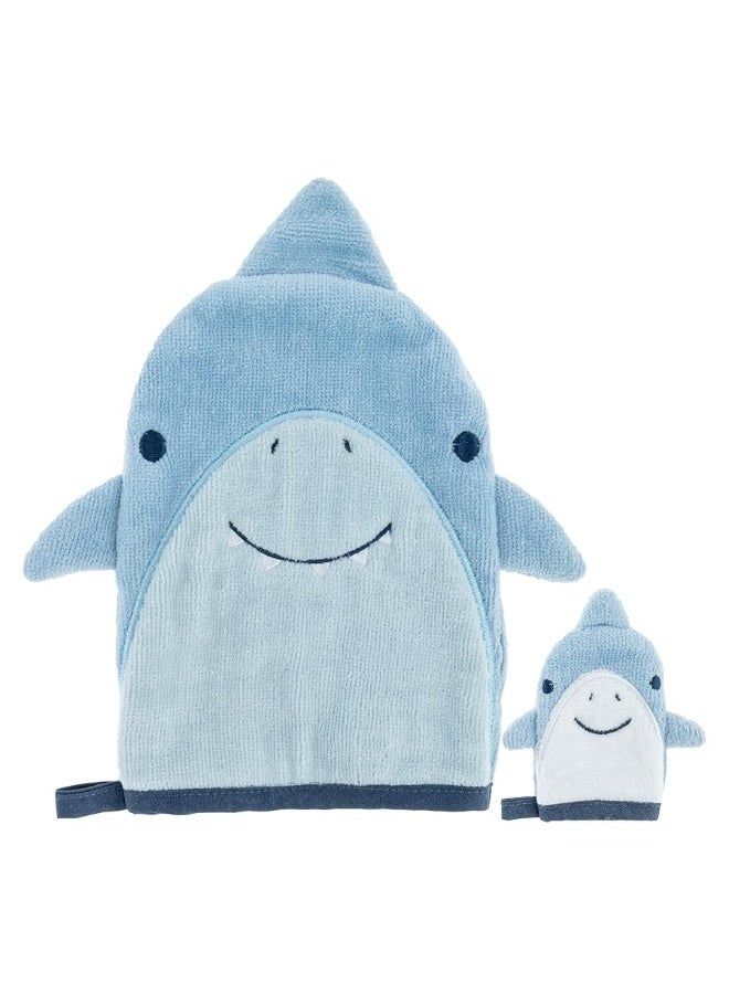 Stephen Joseph Bath Mitt with Finger Puppet, Shark