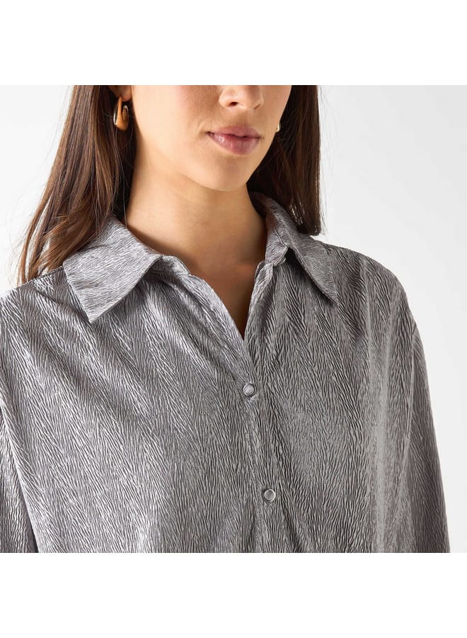 Iconic Textured Shirt with Long Sleeves