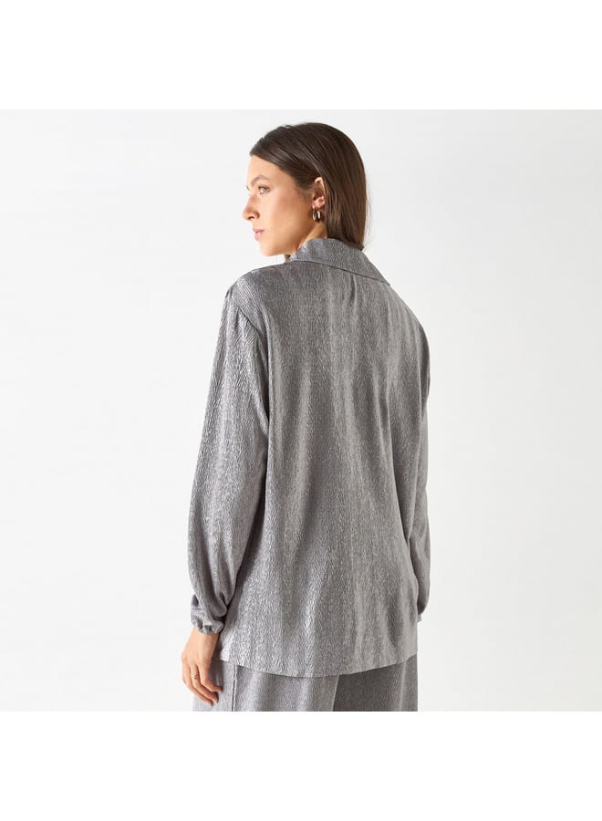 Iconic Textured Shirt with Long Sleeves