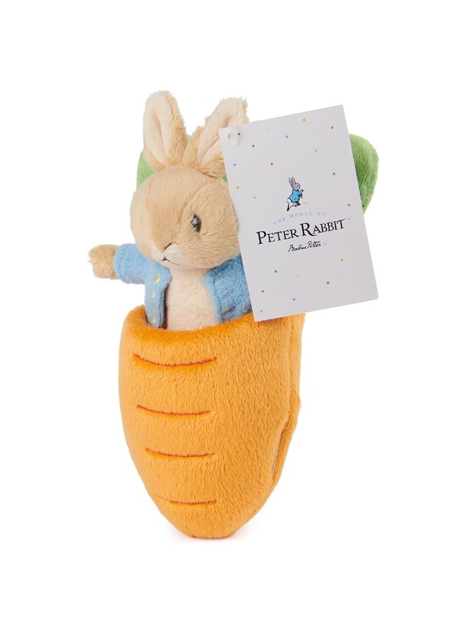 GUND Beatrix Potter 2in1 Peter Rabbit with Carrot Plush Playset Bunny Stuffed Animal for Ages 1 and Up OrangeBlue 7