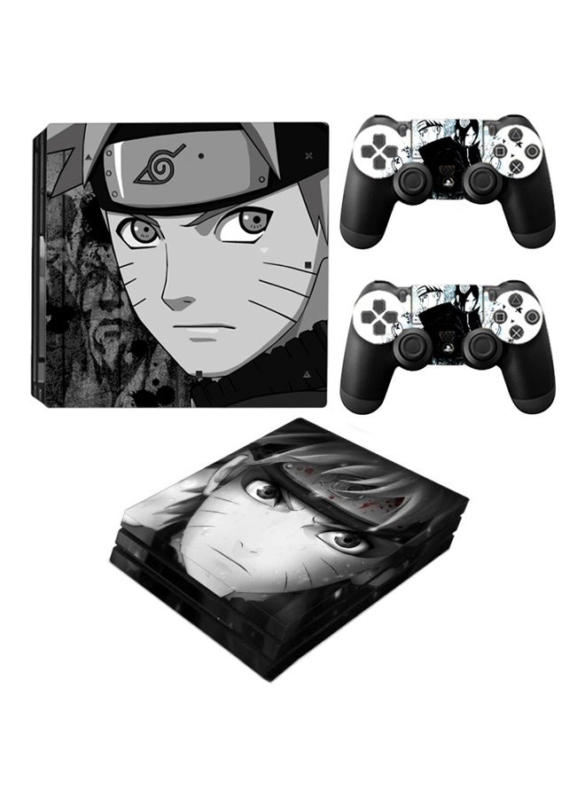 3-Piece Anime Themed Console With Controller Sticker Set For PS4 PRO