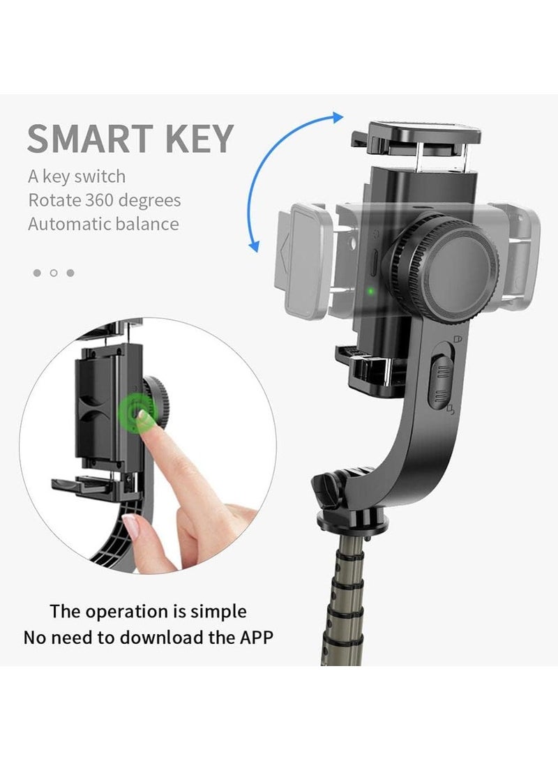 L08 One-Axis Gimbal Stabilizer with Smart Rotating Selfie Stick Tripod for Smartphone – Ideal for Vlogging and Photography