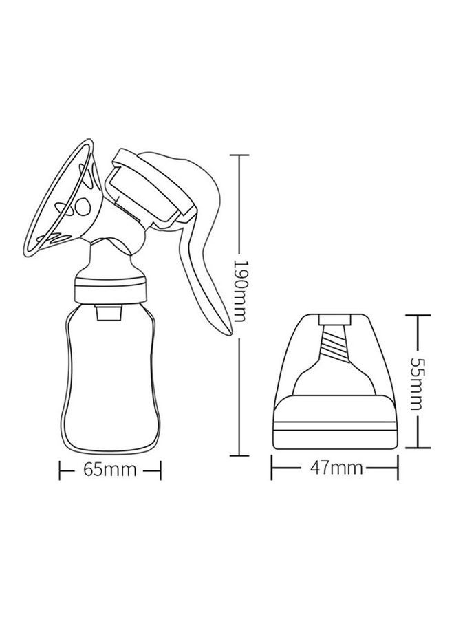 Lightweight Portable, Adjustable, Safe, and Healthy Design Manual Breast Pump