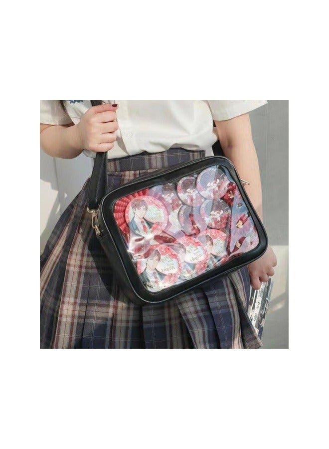 Cute Ita bag, nylon material, multi-purpose crossbody bag, messenger bag, shoulder handbag, wallet, cute anime pin display bag, suitable for role play