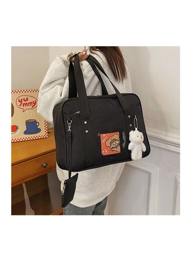 Kawaii Ita Bag, Japanese School Bag, Cute Tote Bag, Large Shoulder Anime Heart PurseIta Bag, Cute  Uniform Bag, Double Window Sweet, PU Leather ita Bag ,Kawaii Pins Bag+cute small bag