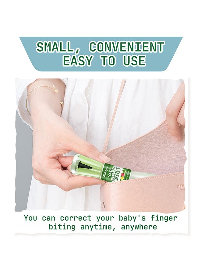 Nail Bitter Water -100% Natural and Kids Safe Bitter Taste, No Bite Nail Polish for Stop Thumb Sucking,  ​Day Night Care 10ml