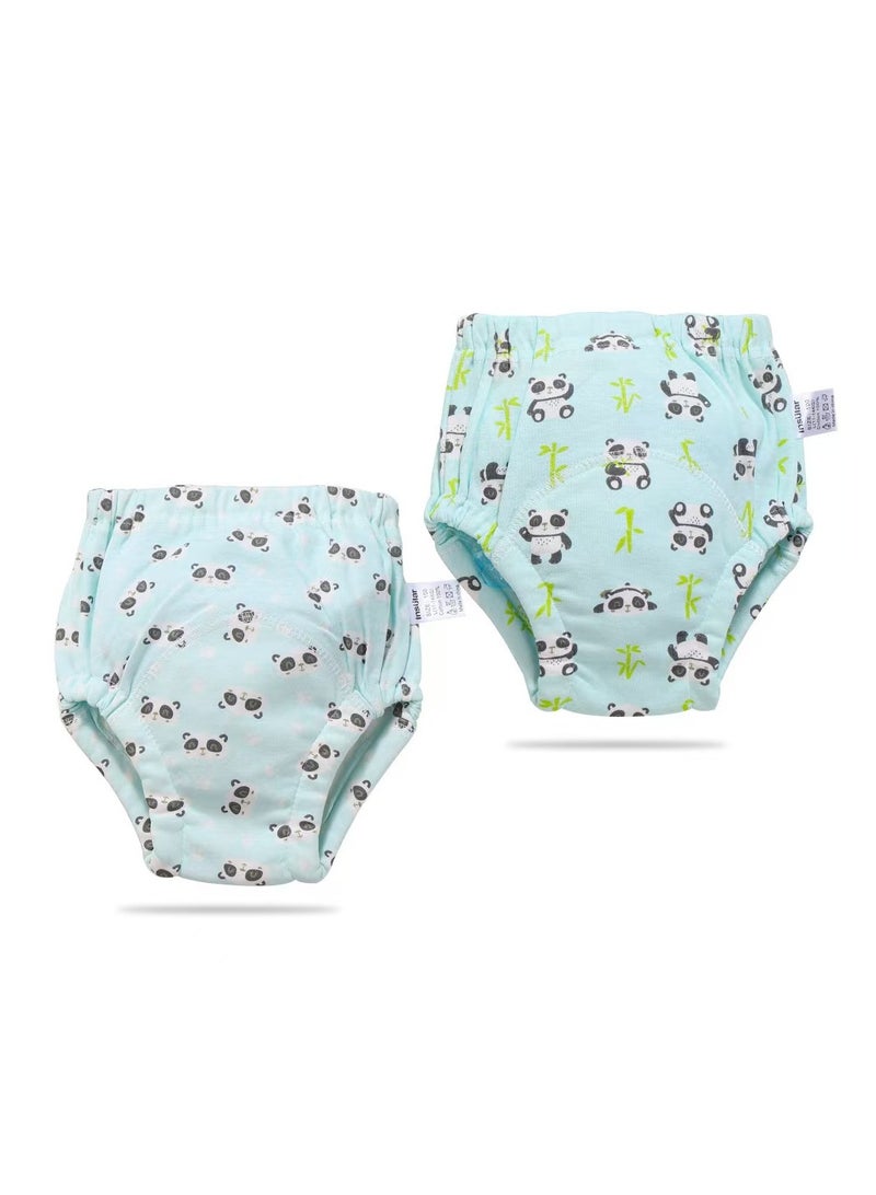 New 2-piece set of 6-layer breathable cotton children's underwear