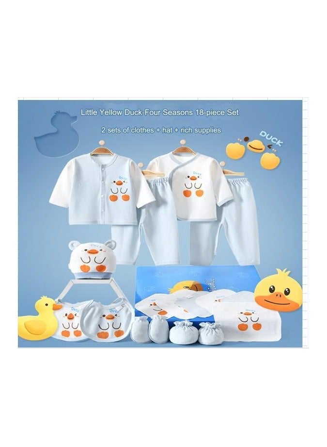 18-Piece Baby Gift Box - Newborn Clothing Set for Spring & Autumn - Adorable Baby Apparel & Essentials Gift Box - Perfect Newborn Wardrobe Collection