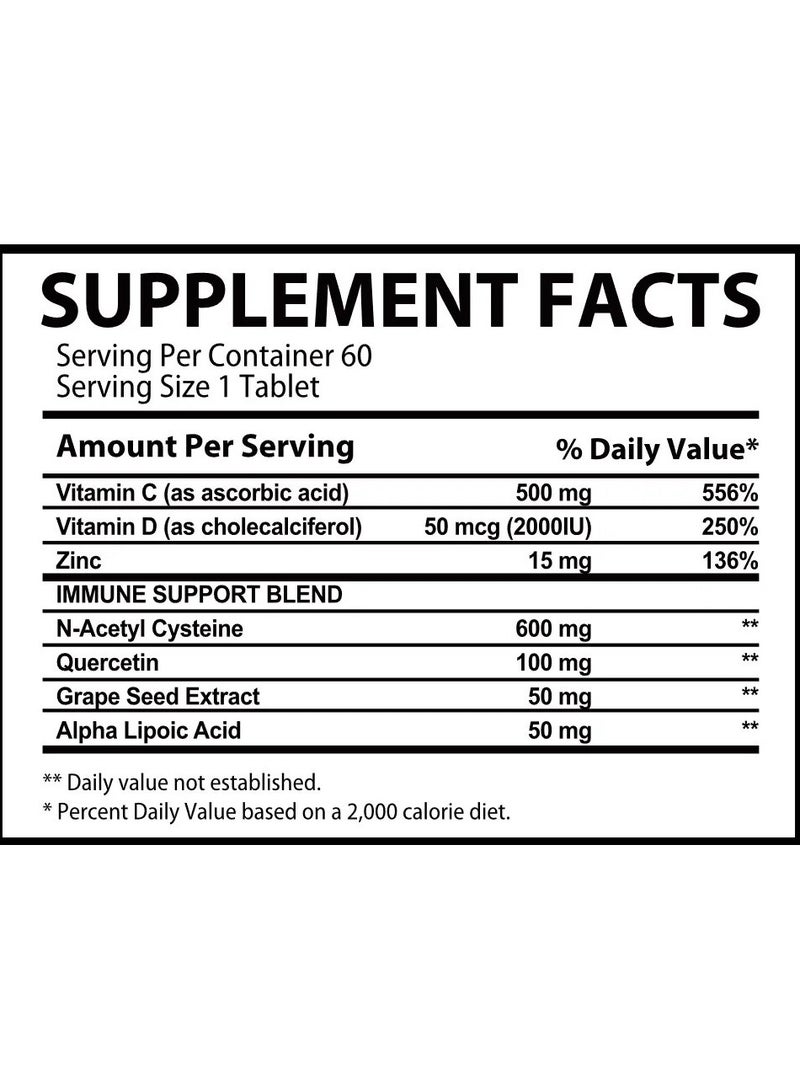 Musclerulz, Immunity Mix, 60 Tabs, 60 Servings