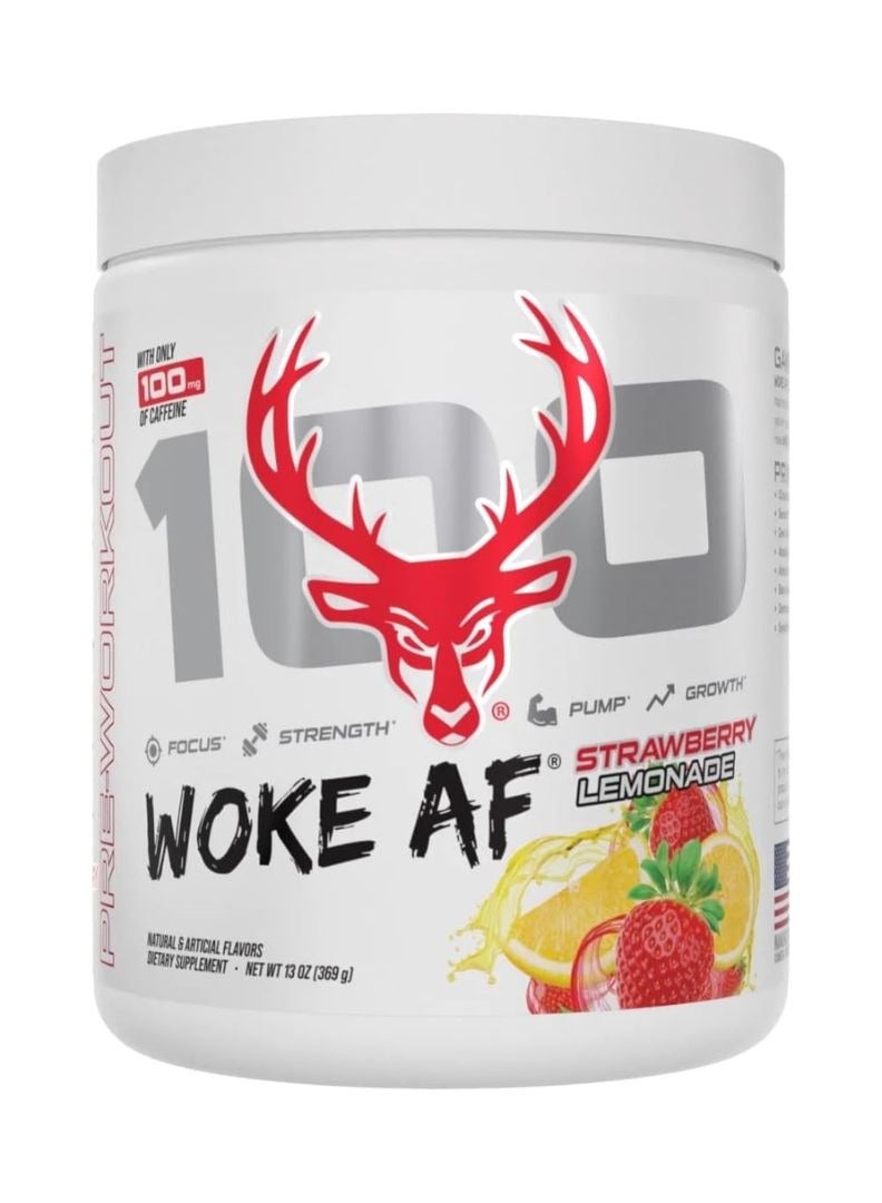 WOKE AF Pre-Workout 100 Series 30 Servings Strawberry Lemonade