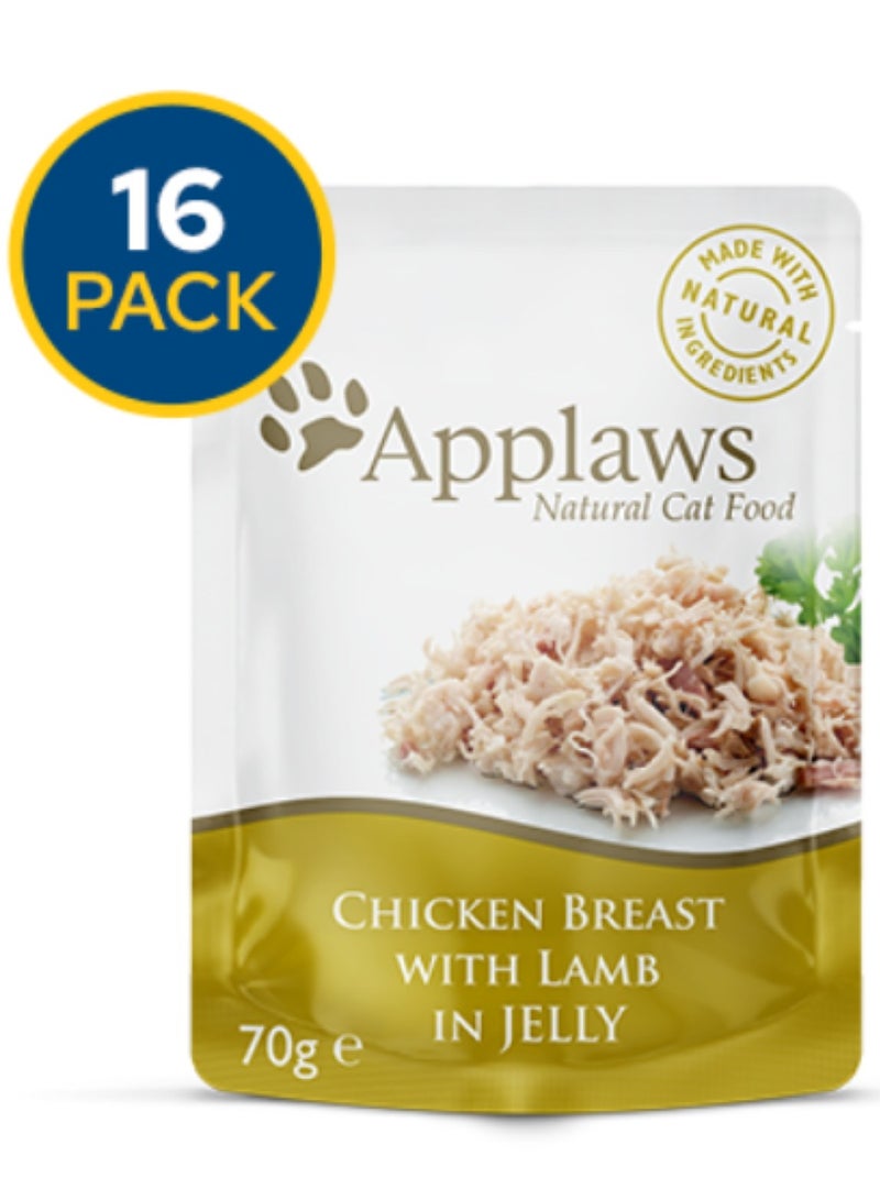 Applaws Chicken with Lamb in Jelly Wet Cat Food, pouch 16X70 g