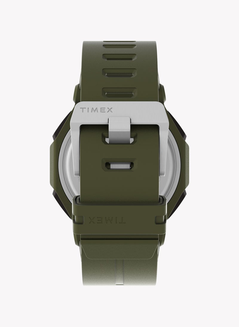 Timex Command Encounter Digital Green Resin Case Neg Display Green Resin Strap TW2V93700 Men's Watch