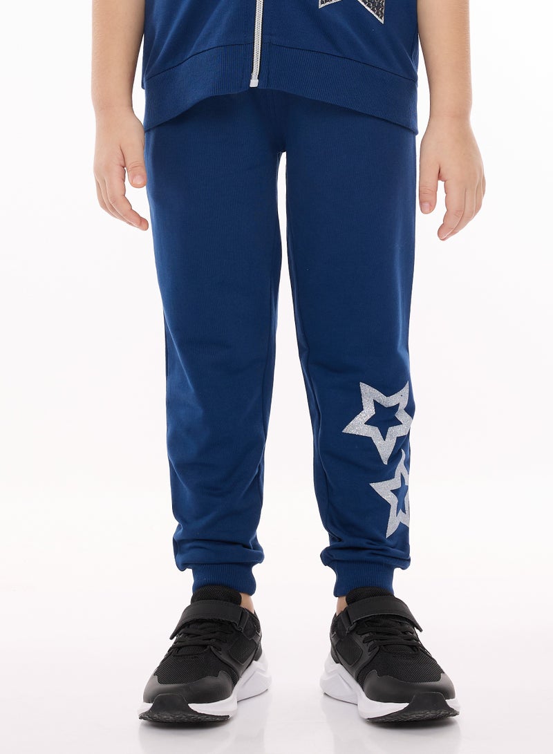 Star Embroidered Sequins Hoodie With Matching Joggers