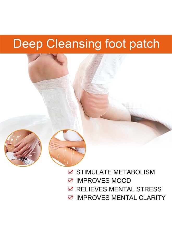 Deep Cleansing Foot Pads - Ginger Extract And Vitamin C Foot Patch Bamboo Vinegar Soothing Meridians and Activating Meridians Relieve Physical and Mental Stress Sleep Sole Stick Foot Care 10pcs