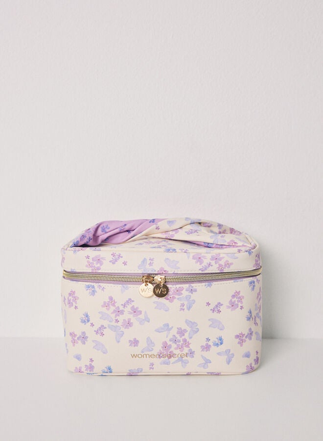 Medium floral print chest toiletry bag