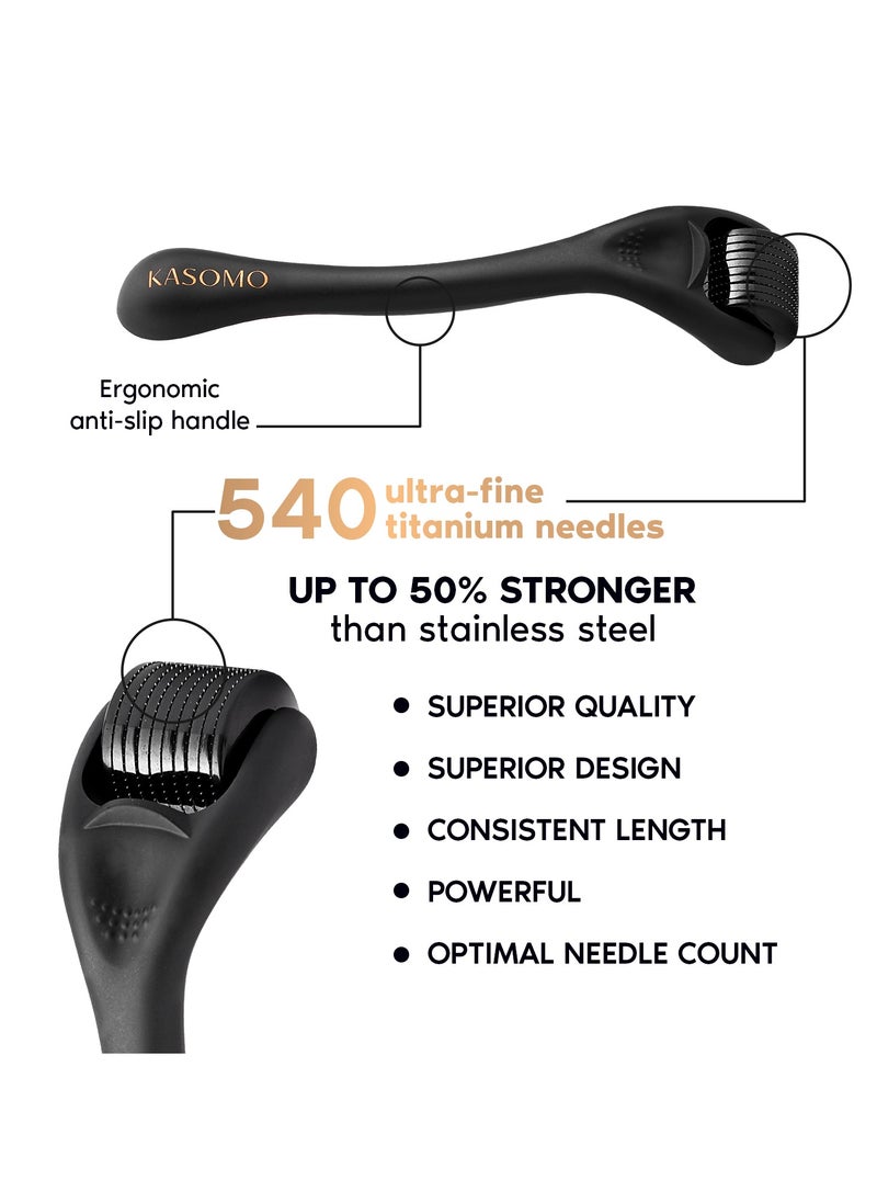FEGPLUS Hair Growth Serum with Hair Roller, Rosemary Extract Water, Rosemary Oil for Hair & Beard Regrowth Booster, Thicker, Longer and Stronger Hair Spray-50ml