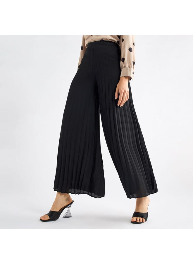 Pleated Wide Leg Pants