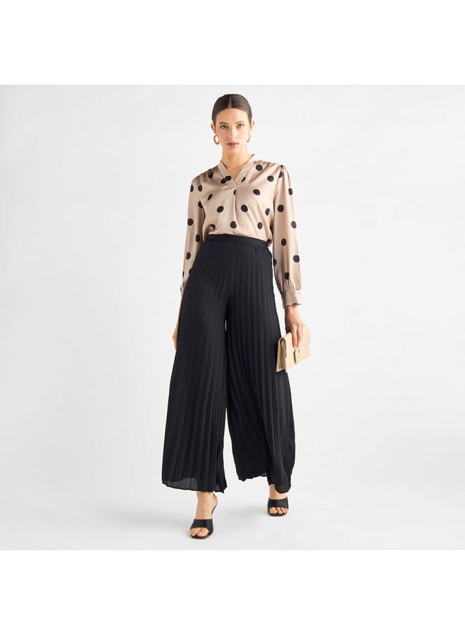 Pleated Wide Leg Pants