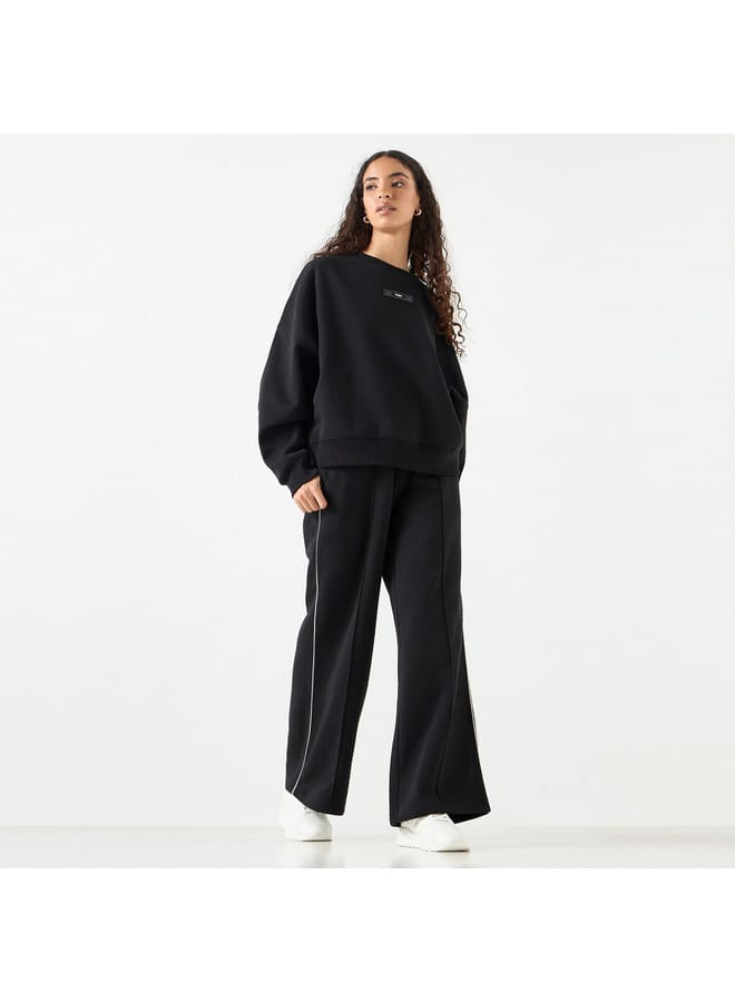 Kappa Solid Track Pants with Elasticated Waistband and Pockets