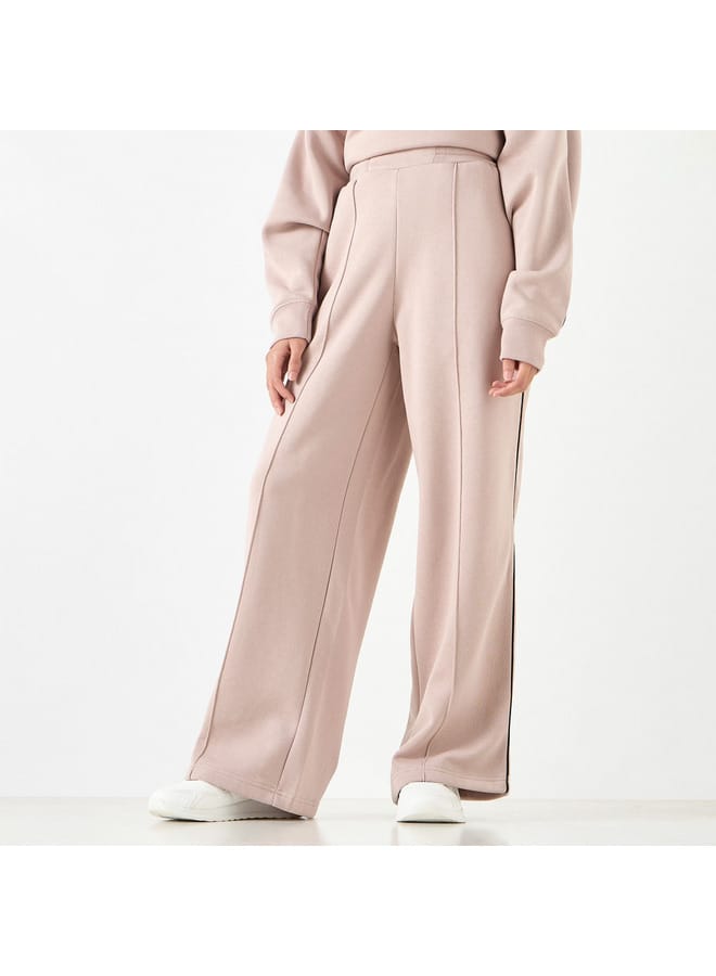 Kappa Solid Track Pants with Elasticated Waistband and Pockets