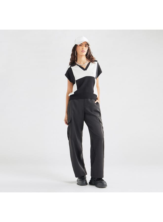 Solid Relaxed Fit Pants with Pockets