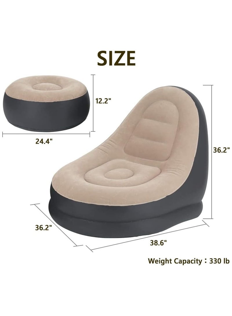 Inflatable Sofa for Household and Outdoor Use, Leisurely Inflatable Stool Sofa