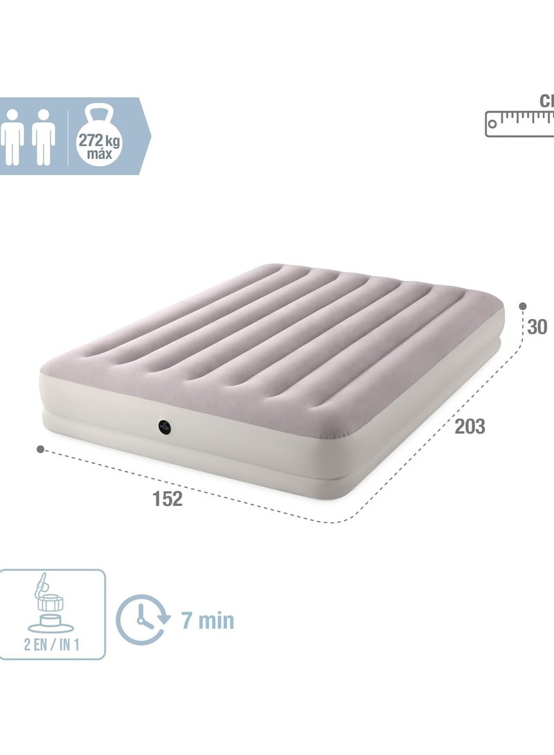 Queen Dura-Beam Prestige Mid-Rise Airbed with USB150, Inflated Size: 1.52m x 2.03m x 30cm