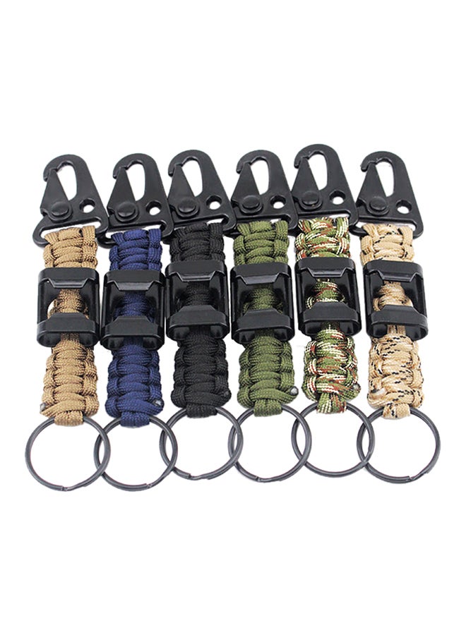 6-Piece Paracord Braided Lanyards With Clips Set 16.00x3.00x12.00cm