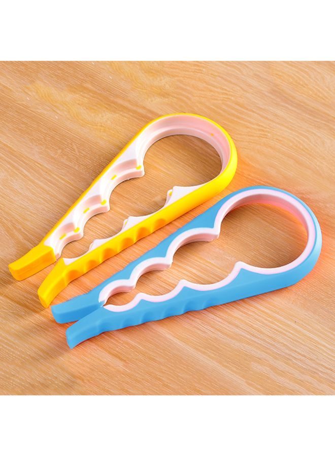 4-In-1 Multifunction Twist Jar Opener Yellow/White 23 x 9.5 2.3centimeter