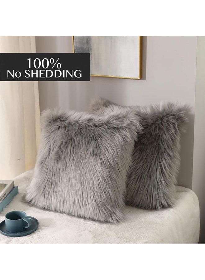 Cozy soft Faux Fur Throw Pillow For Sofa, Bed and Home Décor