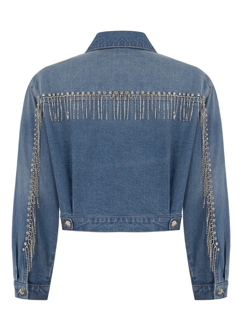 Stone Detailed Jean Jacket