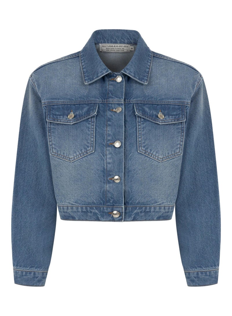 Stone Detailed Jean Jacket