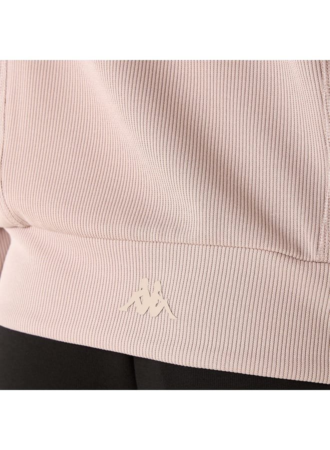 Kappa Ribbed Zip Through Jacket with Long Sleeves