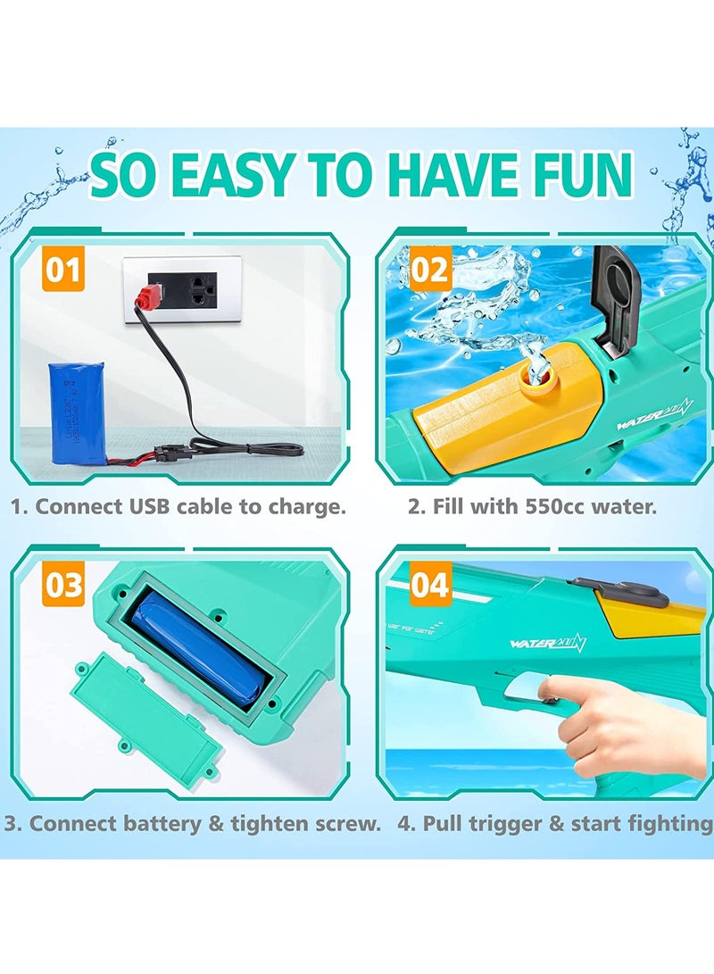 Electric Rechargeable Waterproof Water Bursting Gun Toy Sprayer for Summer, Outdoor, Beach & Pool Ideal for Kids