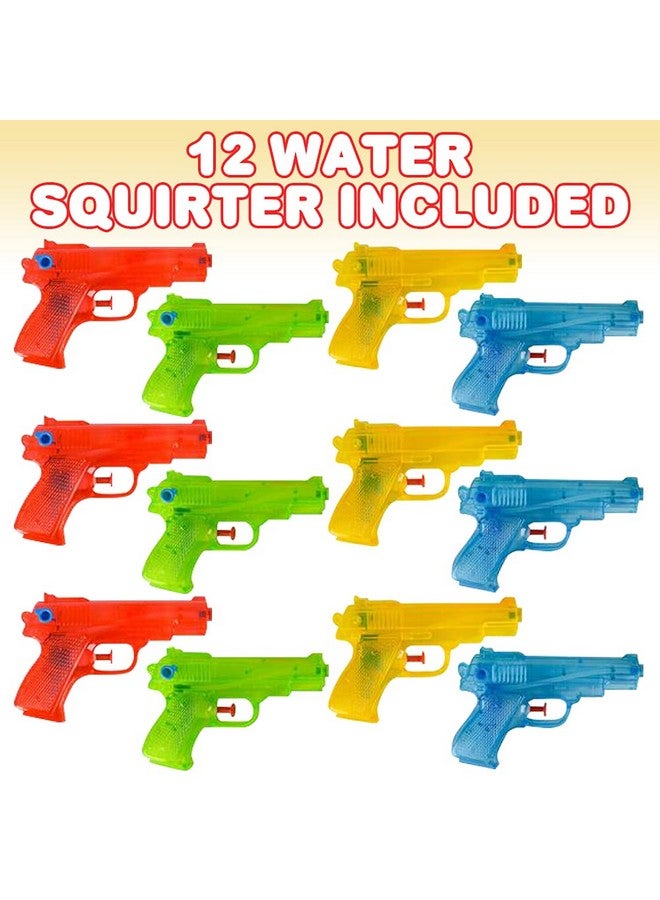 Water Squirters For Kids Set Of 12 5.5 Inch Blaster Toys For Swimming Pool Beach And Outdoor Summer Fun Cool Birthday Party Favors For Boys And Girls