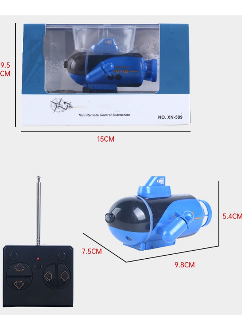 Deep Blue Mini Submarine Simulation Remote Control Water Toy Model Toy Suitable For Swimming Children'S Swimming Pool Bathtub Electric Toy