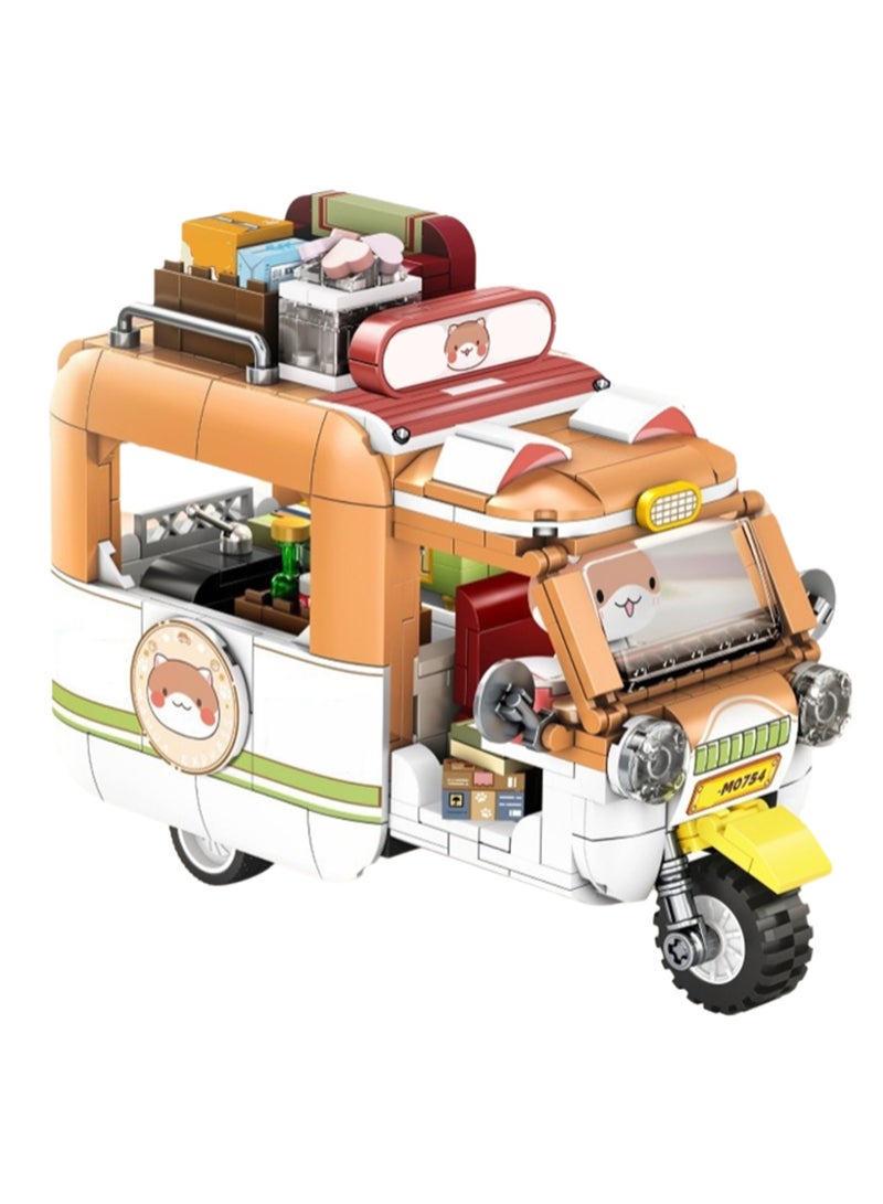 Mahua'S Express Delivery Car Model Set Building Blocks Creative Diy Assembly Simulation Building Assembly Toys Children Adult Home Furnishings