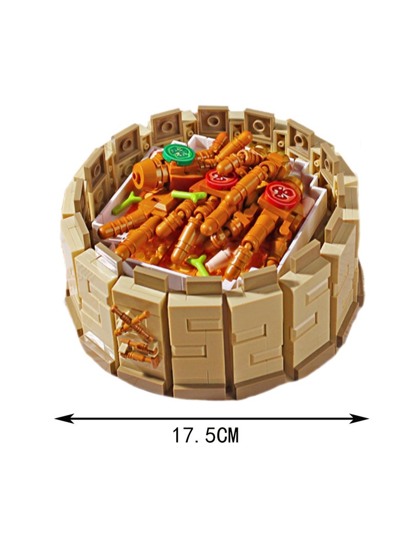 647pcs Chicken Claw Model Set Building Blocks Creative Diy Assembly Simulation Building Assembly Toys Children Adult Home Furnishings