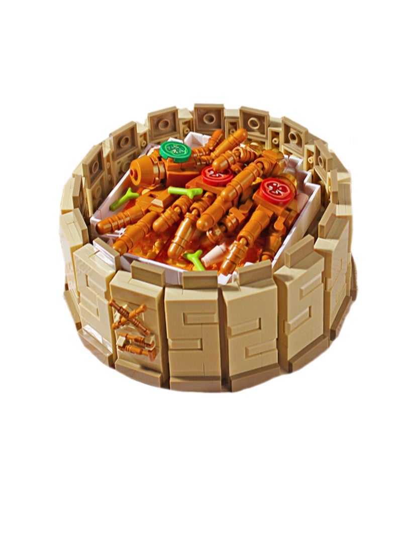 647pcs Chicken Claw Model Set Building Blocks Creative Diy Assembly Simulation Building Assembly Toys Children Adult Home Furnishings