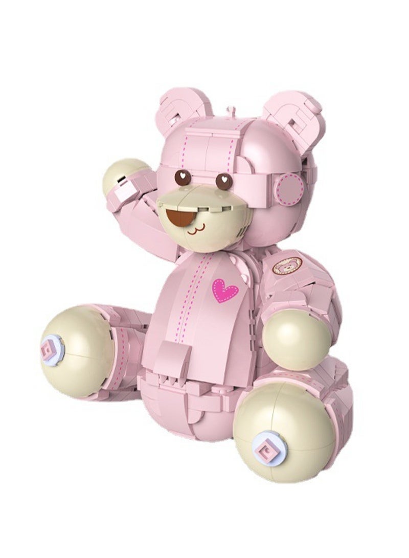 Teddy Bear Model Set Building Blocks Creative Diy Assembly Simulation Building Assembly Toys Children Adult Home Furnishings