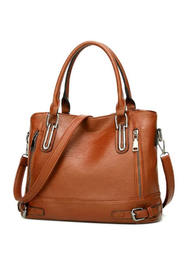 Ladies Leather Handbag Designer Top-Handle Bag Vintage Tote Crossbody Shoulder Bag Fashion Clutch for Women