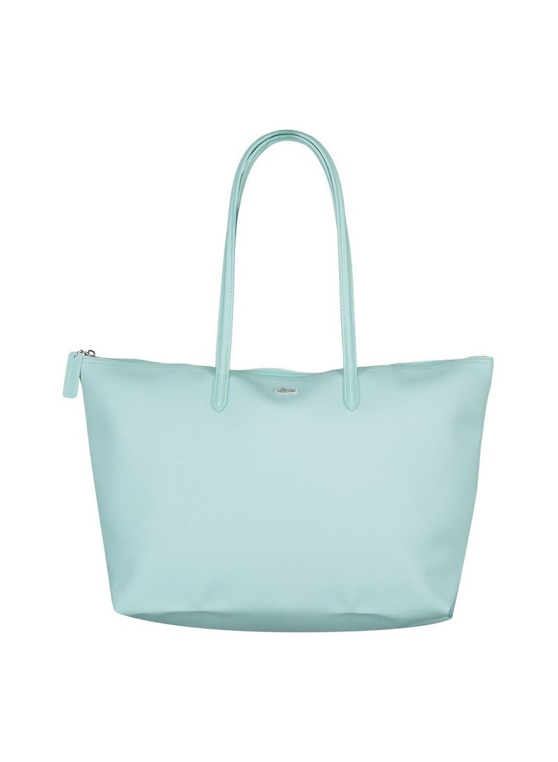 Fashionable multifunctional large capacity zipper shoulder bag handbag large mint green 45cm * 30cm * 12cm